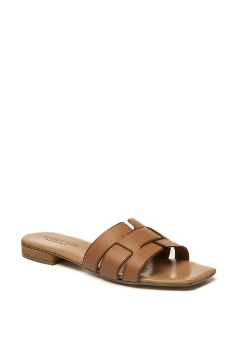 Tan leather assia sandal VINCENT VEGA | ASSIA PQ15HDVIT-CUOIO